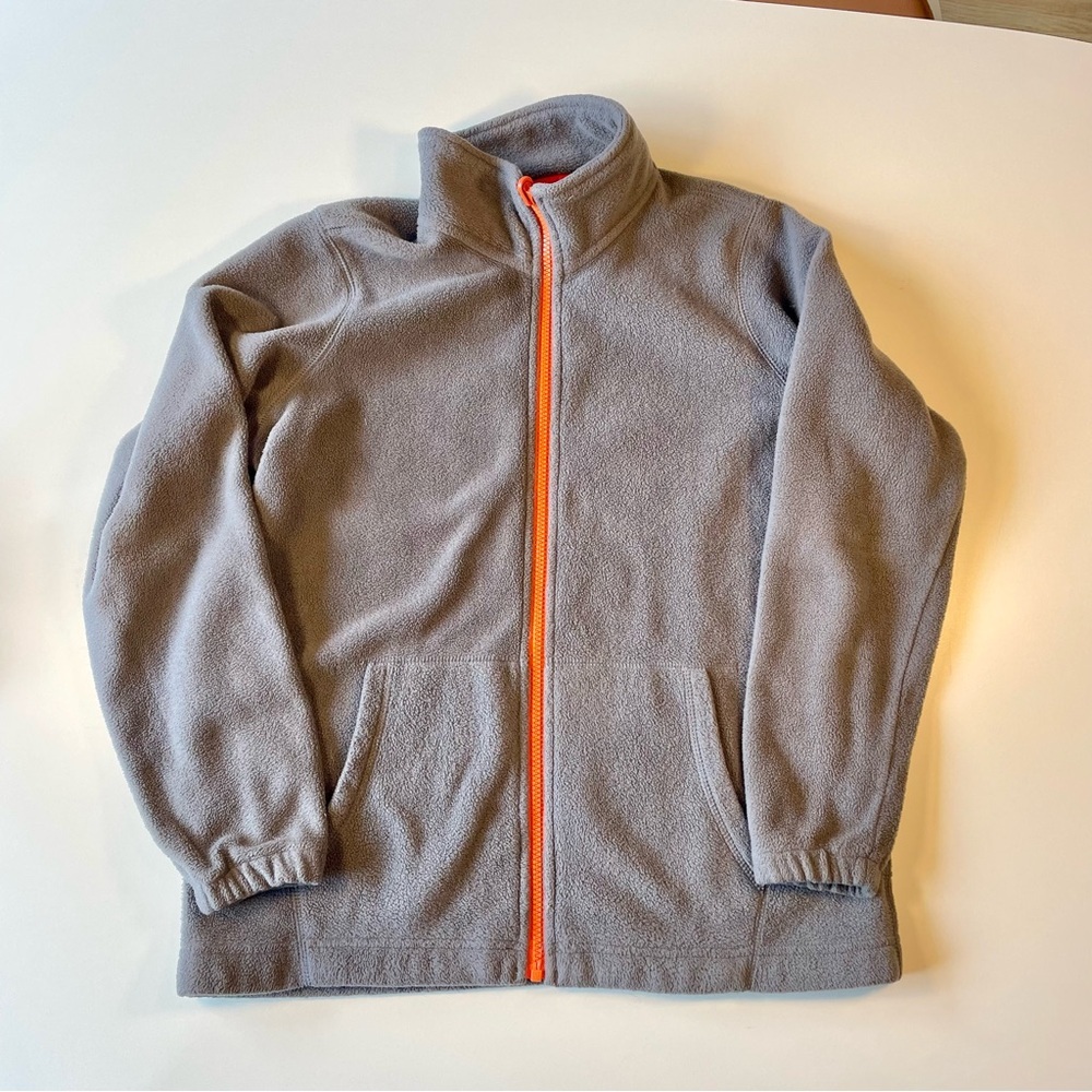 3/$25 | The Children's Place Gray Fleece Hoodie with Orange Zipper